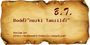 Bodánszki Tasziló névjegykártya
